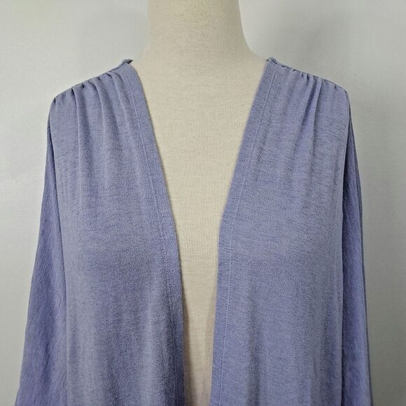 Northern Reflection Cardigan Sweater XL Stretch Soft Open Front Flowy Purple - Picture 3 of 13